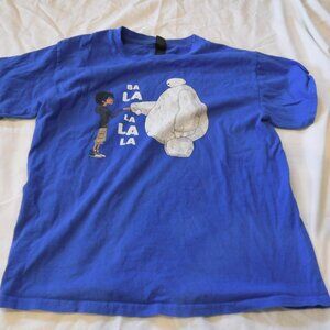 Gildan Baymax Ba La La La La Boys Size Medium Blue Short Sleeve Shirt